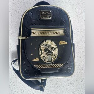 Disney Loungefly Hercules Black and Gold MiniBackpack